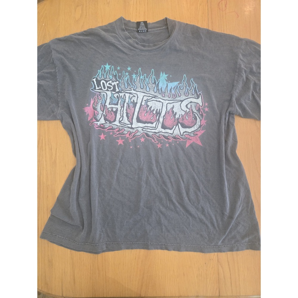 Lost Hills VTG TSHIRT 2XL Faded Worn Distressed Grunge Pink Soft USA Punk Goth